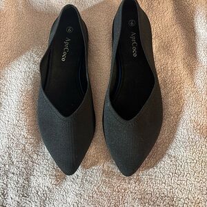 AprCoco Womens Pointed Toe Flats Knit Dress Washable Shoes 9